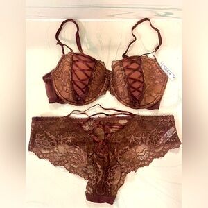 NWT Adore Me | Bra and Panty Set | 34DDD Bra + Large Panties | Lingerie